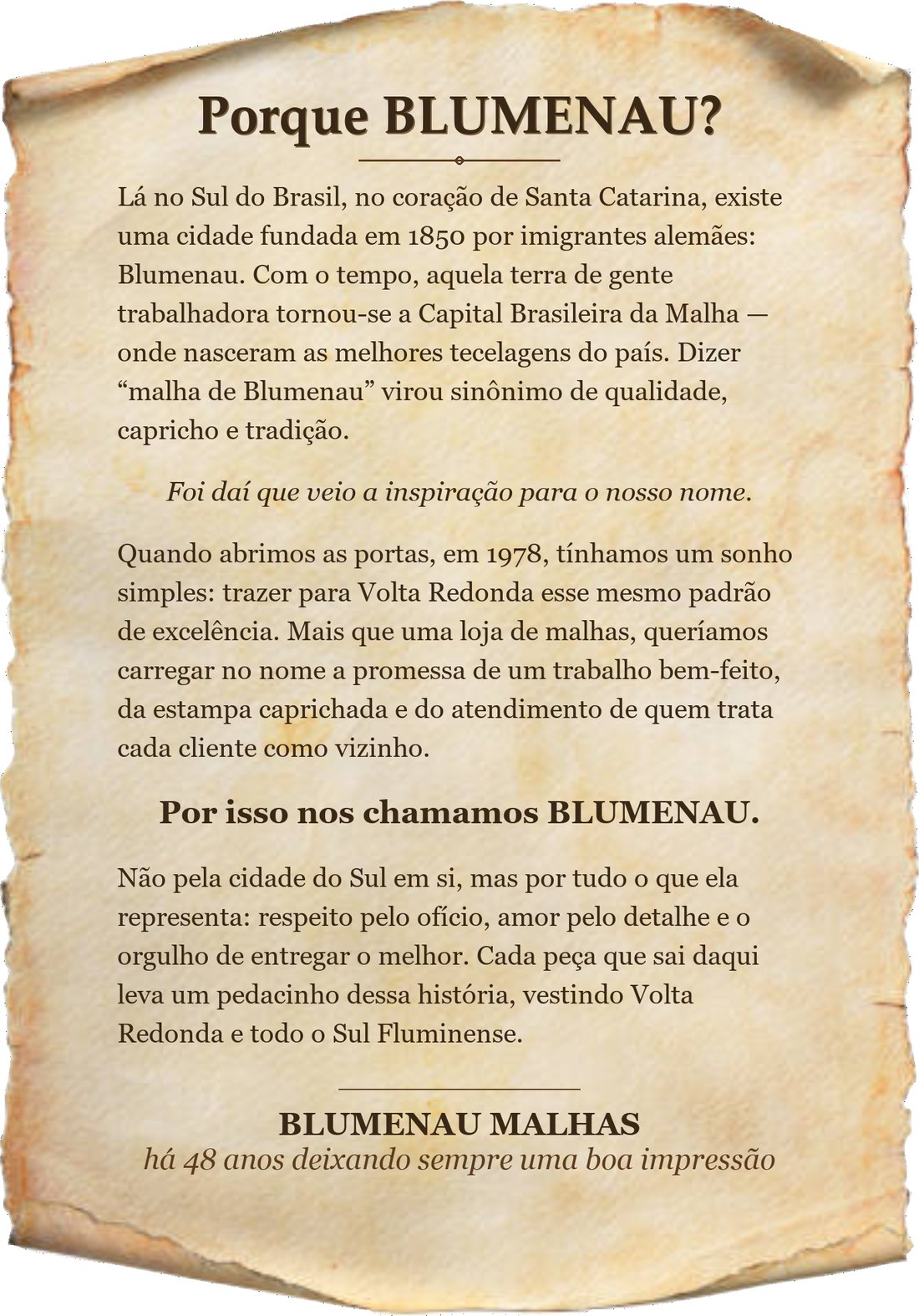 História da Blumenau Malhas